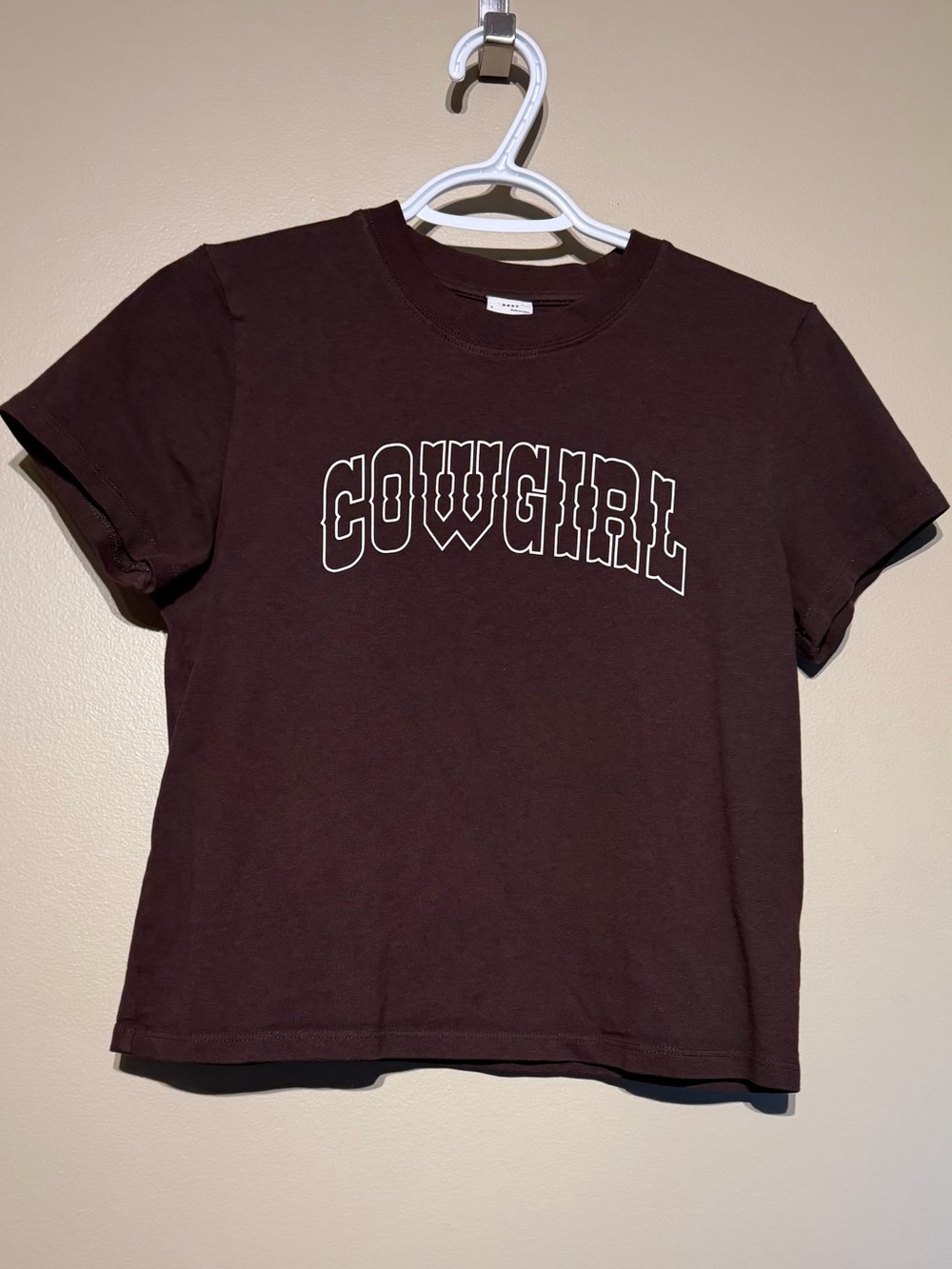 Aritzia Sunday Best COWGIRL Brown 100% Cotton Baby Tee